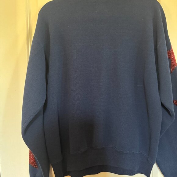 Washington University Vintage sweatshirt embellished with Red Glitter Stars - Picture 9 of 9